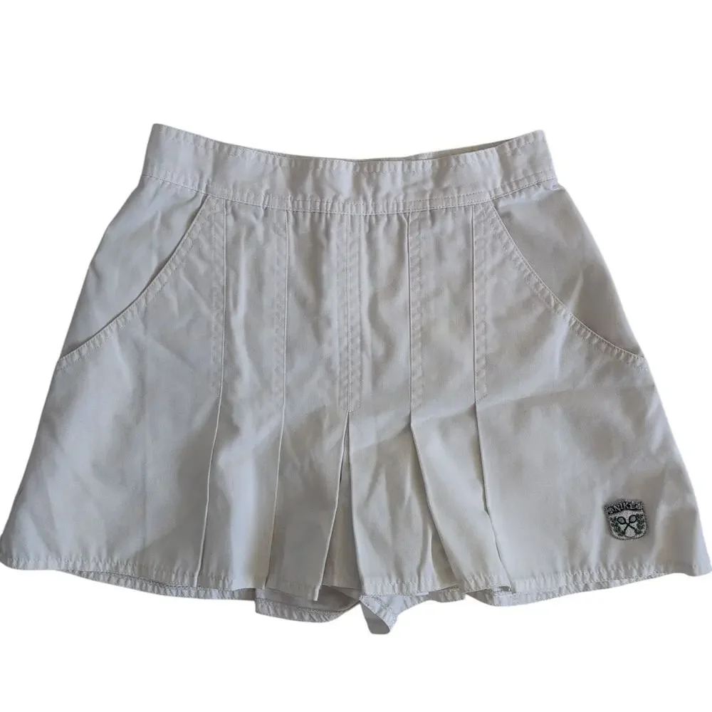 Vintage Nike 80s‎ Womens Mini Tennis Skirt White Pleated Skort Size 8 (XS) RARE